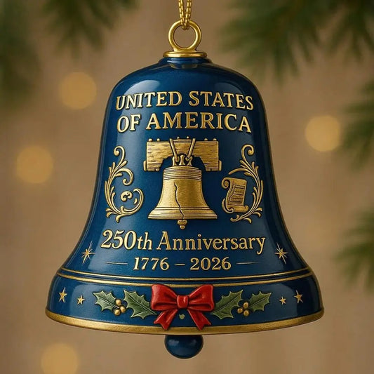 A Timeless Keepsake: United States 250th Anniversary Commemorative Bell Ornament